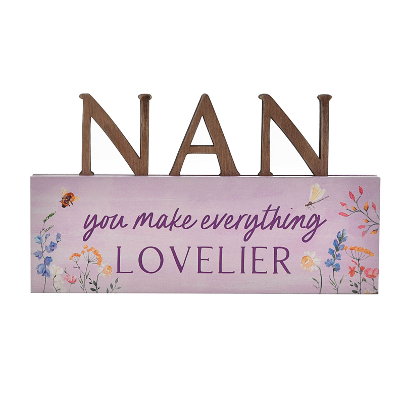 THE COTTAGE GARDEN NAN LETTER PLAQUE