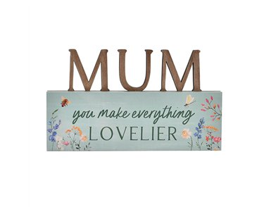 THE COTTAGE GARDEN MUM LETTER PLAQUE