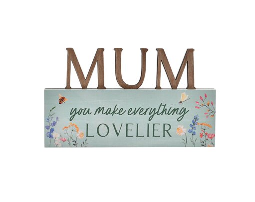 THE COTTAGE GARDEN MUM LETTER PLAQUE