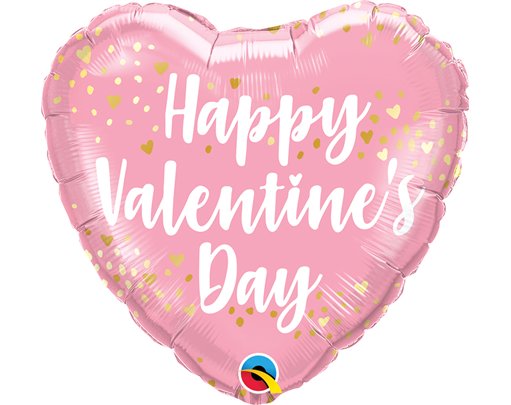 18in VALENTINE'S PINK HEART FOIL BALLOON