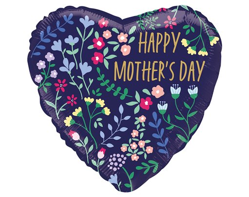 18in HAPPY MOTHERS DAY FLORAL FOIL BALLOON