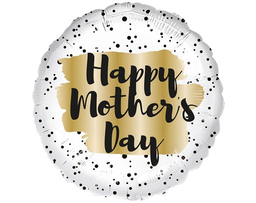18in MOTHERS DAY GOLD SPOT FOIL BALLOON