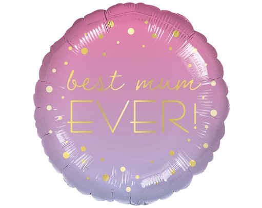 18in MOTHERS DAY BEST OMBRE FOIL BALLOON