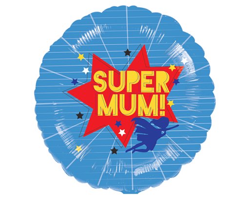 18in SUPERMUM MOTHER`S DAY FOIL BALLOON