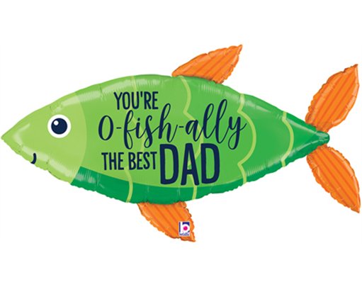 45in OFISHALLY BEST DAD FOIL BALLOON