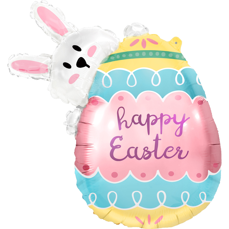 EASTER EGG AND RABBIT FOIL BALLOON