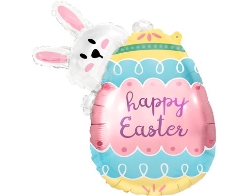 EASTER EGG AND RABBIT FOIL BALLOON