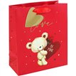 CUTE VALENTINES DAY BEAR MEDIUM GIFT BAG 12S