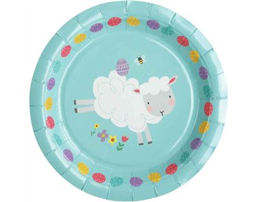 6PK 18cm EASTER PAPER PLATES