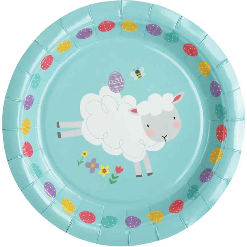 6PK 18cm EASTER PAPER PLATES
