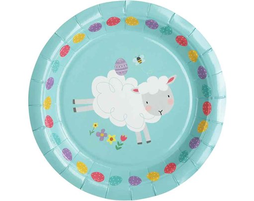 6PK 18cm EASTER PAPER PLATES