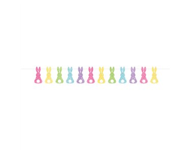 SMALL EASTER GLITTER BUNNY STRING GARLAND