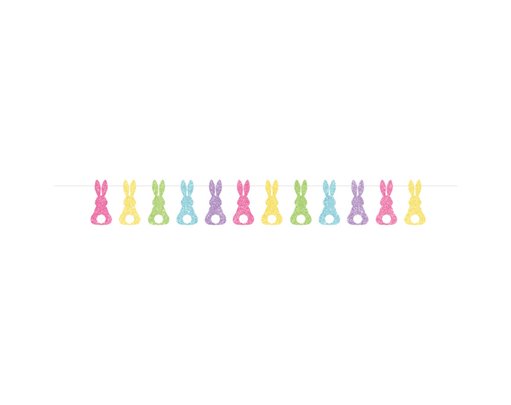 SMALL EASTER GLITTER BUNNY STRING GARLAND