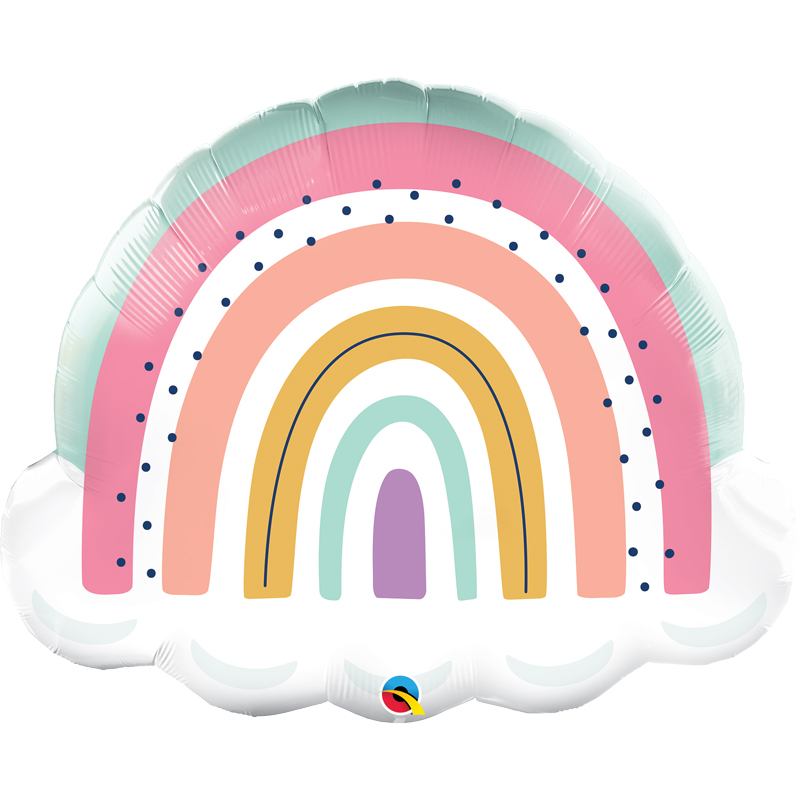 32in BOHO RAINBOW FOIL SHAPED BALLOON