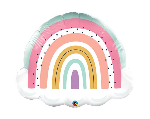 32in BOHO RAINBOW FOIL SHAPED BALLOON