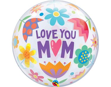 22in LOVE YOU M(HEART)M FLOWERS BUBBLE