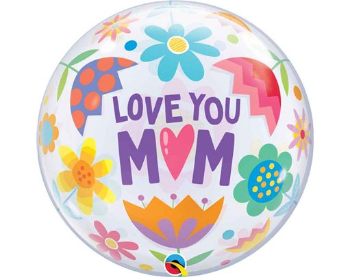 22in LOVE YOU M(HEART)M FLOWERS BUBBLE
