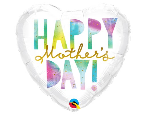 18in MOTHERS DAY WATERCOLOR LETTERS FOIL BALLOON