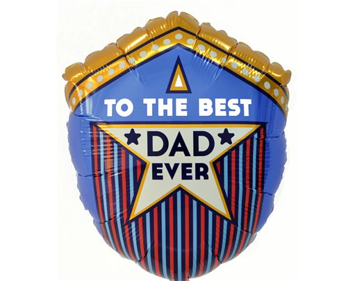 TO THE BEST DAD EVER SHIELD FOIL BALLOON