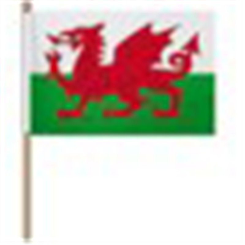 WALES HAND WAVER FLAG 10S