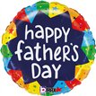 18in FATHERS DAY BURSTING COLOR FOIL BALLOON
