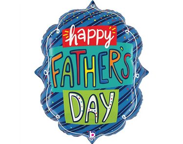 33in FATHERS DAY CONFETTI FRAME FOIL BALLOON
