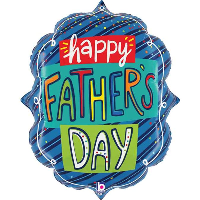 33in FATHERS DAY CONFETTI FRAME FOIL BALLOON