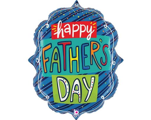33in FATHERS DAY CONFETTI FRAME FOIL BALLOON