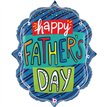 33in FATHERS DAY CONFETTI FRAME FOIL BALLOON
