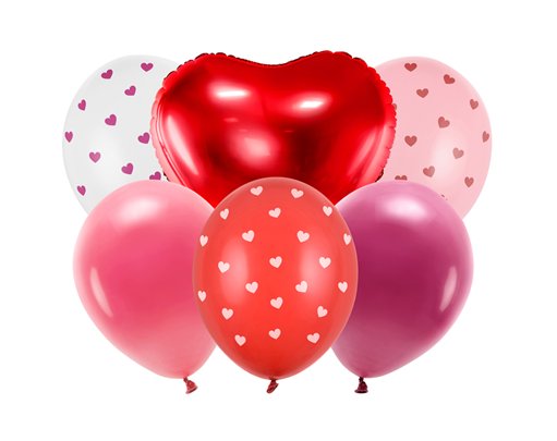 6PC BE MINE VALENTINE BALLOON SET