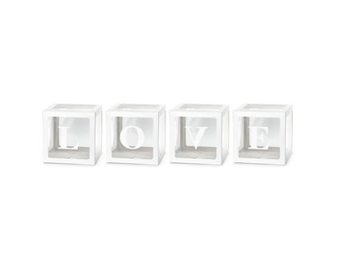 4PC 30x30cm "LOVE" BALLOON BOX SET