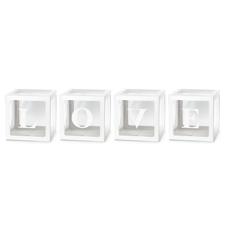 4PC 30x30cm "LOVE" BALLOON BOX SET