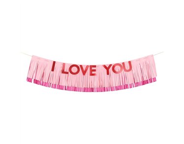 150x30cm I LOVE YOU FRINGE BANNER
