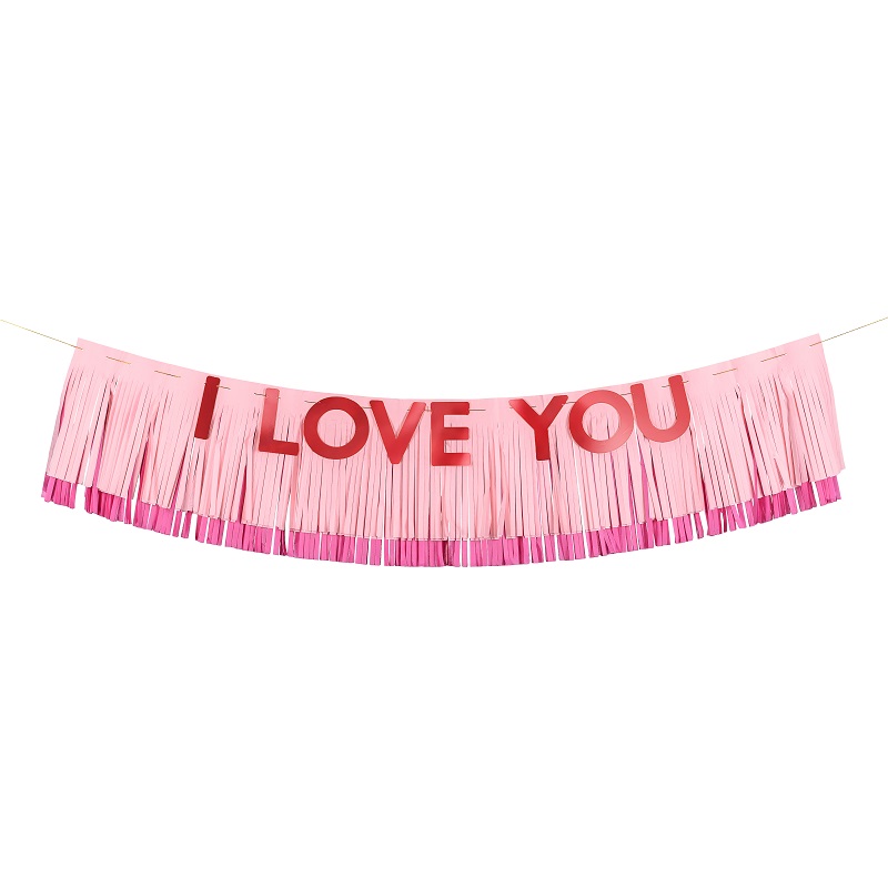 150x30cm I LOVE YOU FRINGE BANNER