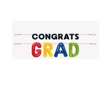 6ft GRAD CONGRATS LETTER BANNER