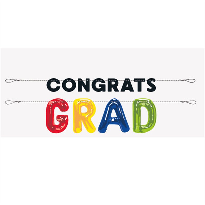 6ft GRAD CONGRATS LETTER BANNER