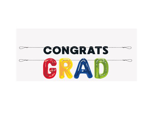 6ft GRAD CONGRATS LETTER BANNER