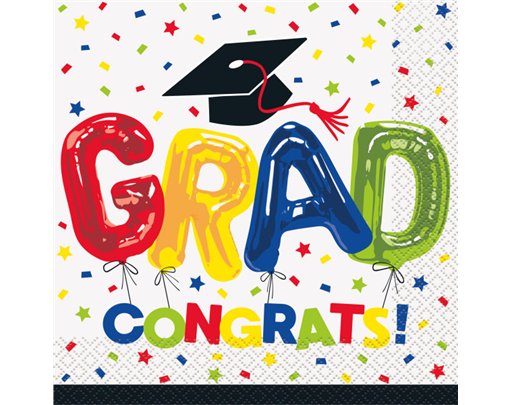 16PK GRAD CONGRATS LUNCHEON NAPKINS