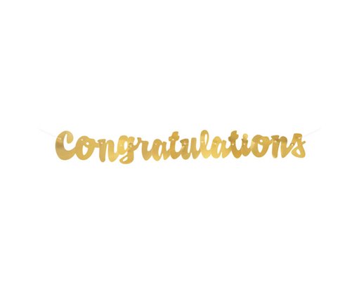 GOLD SCRIPT CONGRATS BANNER