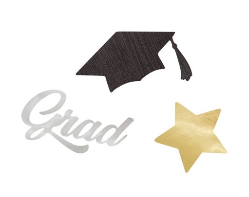 5oz STARS AND CAPS GRADUATION JUMBO CONFETTI