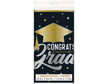54x84in STARS AND CAPS GRADUATION TABLECOVER