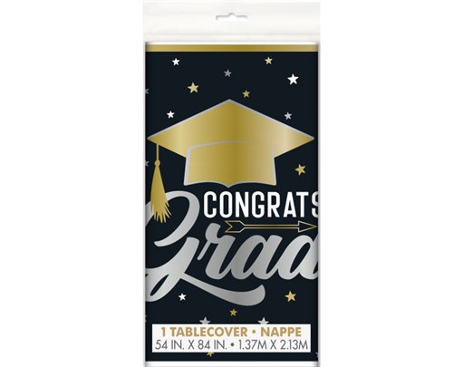 54x84in STARS AND CAPS GRADUATION TABLECOVER