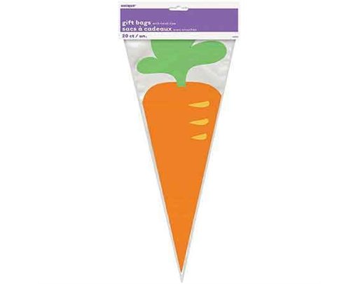 20PK CARROT CONE CELLO BAGS