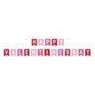 2PC 10ft RED/PINK HAPPY VALENTINE'S DAY PENNANT BANNER