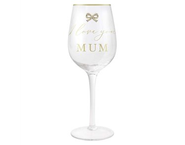 LOVE YOU MUM WINE GLASS