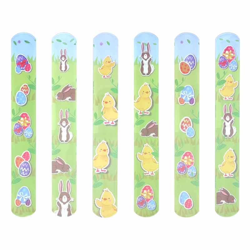 6ASST EASTER SNAP BRACELET 120S