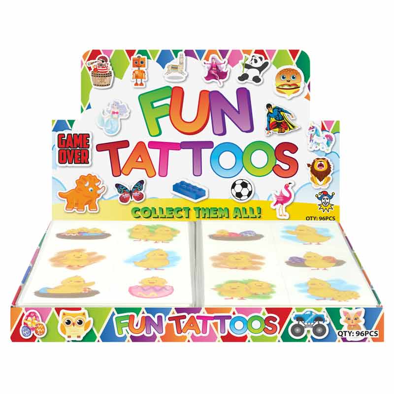 6PC 2ASST EASTER MINI TATTOOS 96S