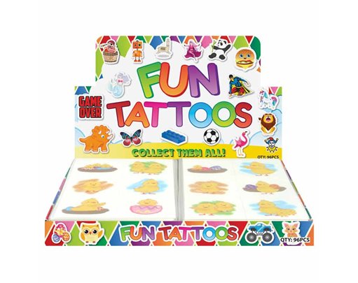6PC 2ASST EASTER MINI TATTOOS 96S