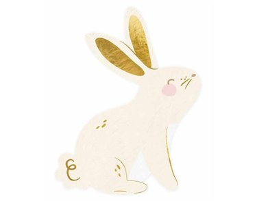 20PK BUNNY SHAPED NAPKINS