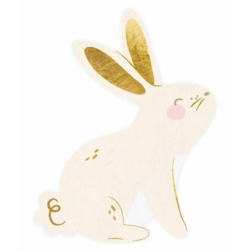 20PK BUNNY SHAPED NAPKINS